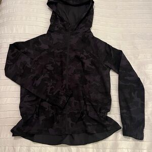 Lululemon Black Camouflage Hooded Jacket